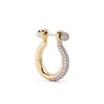 Серьга-кольцо Ball из желтого и белого золота с бриллиантами 1
