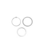 Swarovski® Кристальный набор колец Twisted Stack – 925 серебро 3