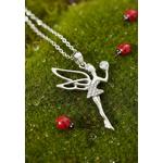 Кулон Tinkerbell в белом золоте, украшенный кристаллами Swarovski 5