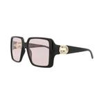 Очки солнцезащитные Gucci Square «Черный/Розовый» 3