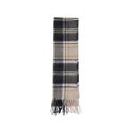 New Check fringed scarf 1