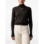 Love Birds-motif mock-neck sweater 1