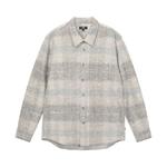 Рубашка на пуговицах Stussy Plaid Knit Shirt 'Grey' 1