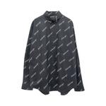 Рубашки на пуговицах Balenciaga All Over Logo Button Down Shirt 'Black' 1