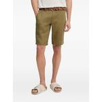 logo-patch linen shorts 1