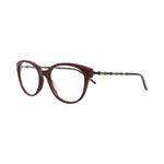 Очки Gucci Cat Eye-Frame Acetate Optical Frames 'Burgundy/Gold/Transparent' 3