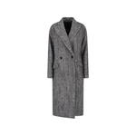 herringbone-pattern double-breasted coat 1