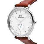 Классические мужские часы 40 мм Multi-Eye St Mawes Off-White Silver Sunray Silver с ремешком из нержавеющей стали и кожи DW Официальные аутентичные оригинальные 4