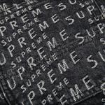 Шорты Supreme Warp Jacquard Logos Denim Painter Short 'Черный' 3