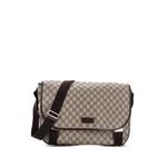 Большая сумка через плечо Double Buckle Messenger Bag из канваса с узором GG 1