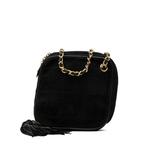 Стеганая сумка через плечо CC Quilted Suede Diamon Tassel Bag (1989-1991 годы) 1