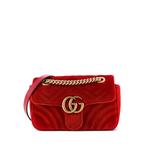 Сумка на плечо GG Marmont Flap Bag Matelasse Velvet размера мини 1