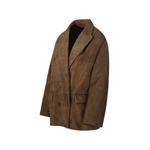 double-breasted suede blazer 3