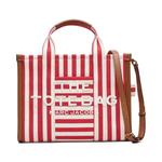 Сумки-тоут Marc Jacobs The Medium Stripe Canvas Tote Bag 'Истинно-красный' 1
