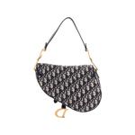 Сумка на плечо Saddle Handbag Oblique из канваса среднего размера 2