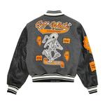 Куртки-бомберы Off-White Leather Varsity Jacket 'Medium Grey/Multicolor' 2