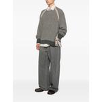 raglan-sleeve button-slit sweater 2