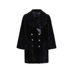 double-breasted shearling coat 1
