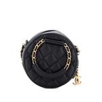 Мини-сумка через плечо In The Loop Round Clutch with Chain Quilted Caviar 2