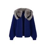 cable-knit fur-trim jacket 1
