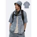 МУЖСКАЯ ДЖИНСОВАЯ РУБАШКА С ЛОГОТИПОМ IRIS В СТИЛЕ WASHED 1