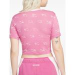 Топ Pink/White с короткими рукавами и принтом 2