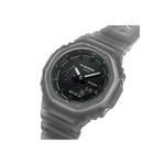 GA-2100K-1A Мужские аналогово-цифровые часы, серый ремешок из смолы 5