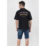 Увеличенная футболка Let Me be Ducked Black Cotton Short Sleeve Regular Fit Tee 3