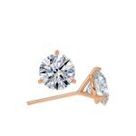 Серьги-гвоздики из розового золота с бриллиантами 2