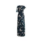 floral-print asymmetric gown 1