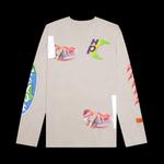 Футболки Heron Preston Global Collage Long-Sleeve Tee 'Серый/Синий' 1