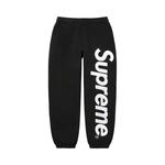Спортивные штаны Supreme Satin Appliqué Sweatpant 'Черный/Белый' 1