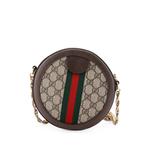 Мини-сумка через плечо Ophidia Round Shoulder Bag GG Coated Canvas 2