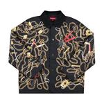 Пуховик Supreme Chains Quilted Jacket 'Черный' 1