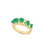 Кольцо Mandala Emerald из желтого золота с изумрудом 1