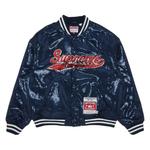 Варсити-куртки Supreme x Mitchell & Ness Sequin Varsity Jacket 'Navy' 1