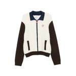 fleece-texture colour-block jacket 1