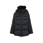 fur-trim hooded down jacket 1