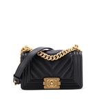 Маленькая сумка на плечо Boy Flap Bag Chevron Lambskin 1