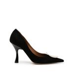 Vonn 90mm metallic-finish suede pumps 1