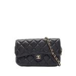 Сумка через плечо CC Quilted Lambskin Flap Phone Holder Wallet On Chain (2021-2026 годы) 1