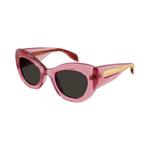 Солнцезащитные очки Alexander McQueen Cat Eye 'Розовый/Серый' 2