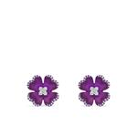 Серьги Flower с бриллиантами 1