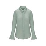Soraya lace-trim flared-cuff shirt 1