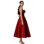 Вечернее платье без бретелек с бантом 3D CA26022425RD 3