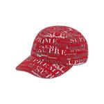 Бейсболки Supreme Logo Pattern 6-Panel 'Dark Red' 1