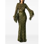 sequin-embellished bell-sleeve maxi dress 2