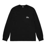 Футболки Stussy Basic Pigment Dyed Long-Sleeve Tee 'Black' 1