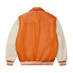 Варсити-куртки Sp5der Leather Varsity Jacket «Orange» 2