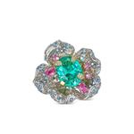 Кольцо Bloom из белого золота с камнями 1